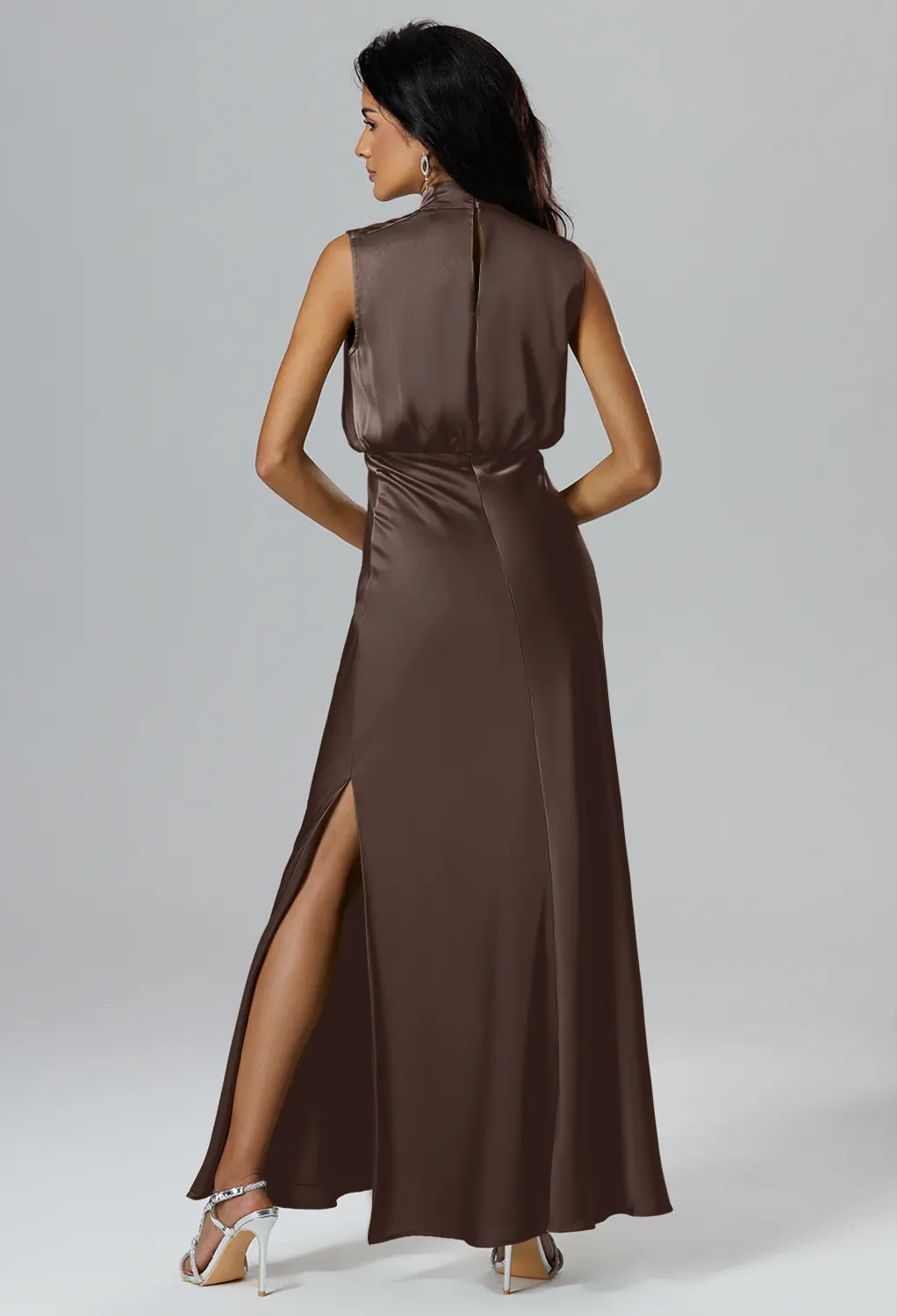 AW Maryjo Seal Brown  Floral Bridesmaid Dresses